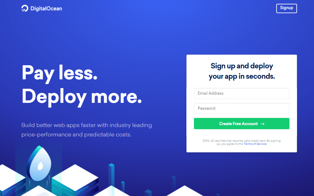DigitalOcean 100 usd free credit