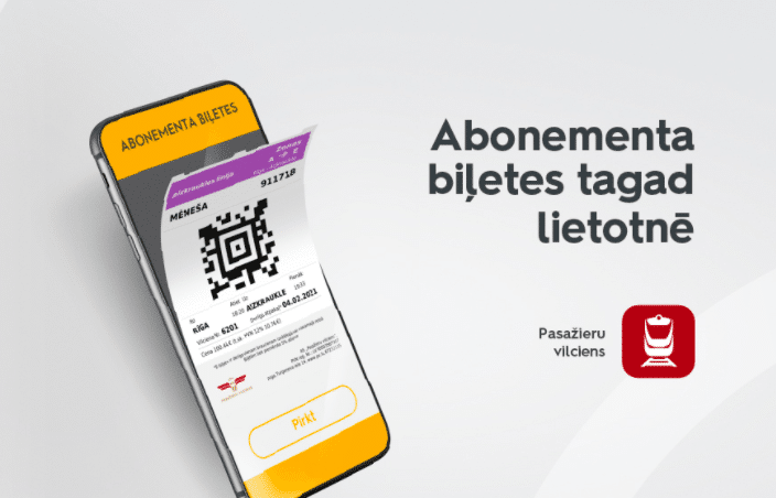 pasazieru vilciens abonementa biletes tagad lietotne